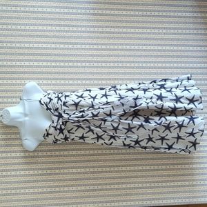 Banana Republic Starfish Nautical Navy White Dress 10